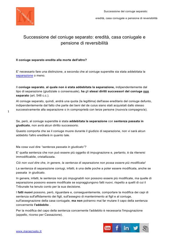 Istella contributi Morte coniuge successione casa